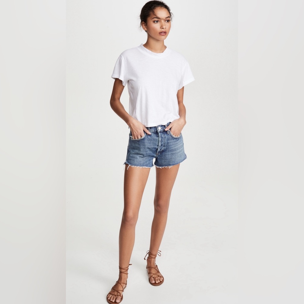 Agolde Vintage Cut Off Parker Shorts Medium Wash (Lowkey) Size 25
